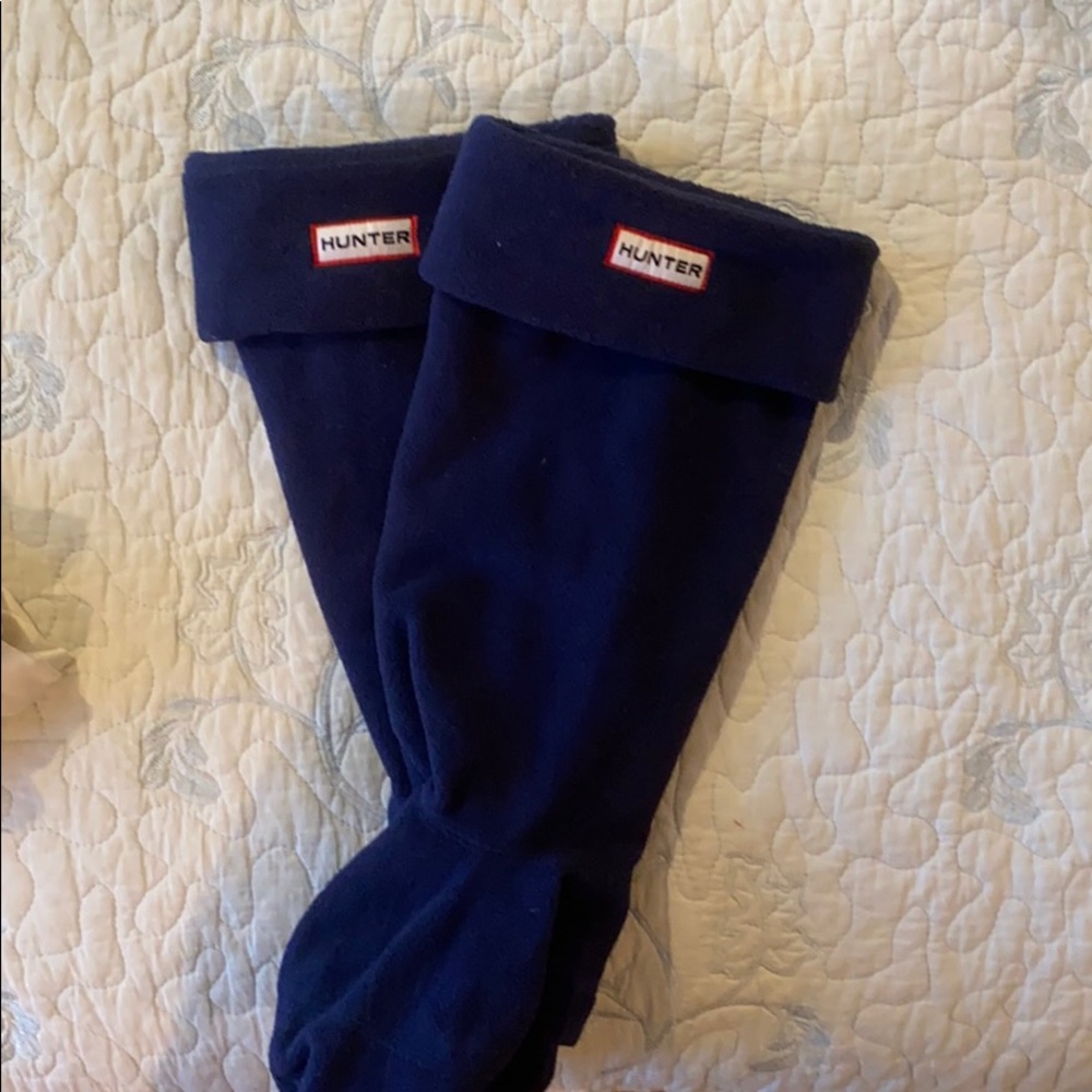 Blue fleece Hunter socks